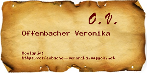 Offenbacher Veronika névjegykártya